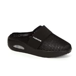 [Free Shipping] New Style Large Size WomenS Fine Mesh Closed-Toe Slippers Without A Heel