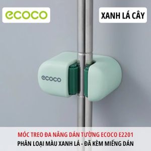 Móc treo chổi Giá cài cây lau nhà ECOCO treo các vật dụng nhà bếp nhà vệ sinh đa năng mẫu mới