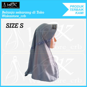 Kerudung sekolah anak Hijab sekolah Abu Abu Muda TK SD SMP SMA DEWASA serut renda samping astri