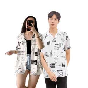 KEMEJA COUPLE PASANGAN PENDEK | M L XL | KEMEJA VINTAGE | KEMEJA PRIA | KEMEJA WANITA cekout 1 dapat 2