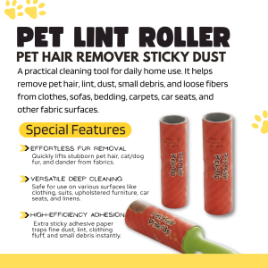 Pet Lint Roller Hair Pickup For Cats and Dogs Cleaning Roller