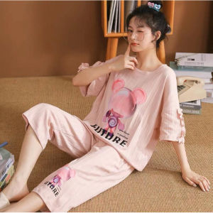 Setelan Piyama Wanita Leisure Baju Tidur Remaja Impor Set CP