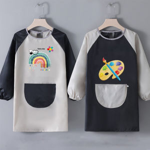 MUNCHX Polyester Kids Painting Apron Long Sleeved Cosplay Costume Art Bibs Waterproof Baking Bibs