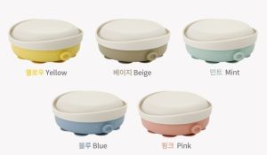 Bebeshop Edison Korea Edison Octopus ชามซิลิโคนพร้อมฝาปิด