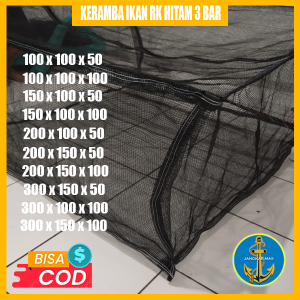 Jangkar Mas - Keramba Ikan RK 3 bar + tutup Resleting siap pakai berbagai macam ukuran 2x1x50 3x1x50