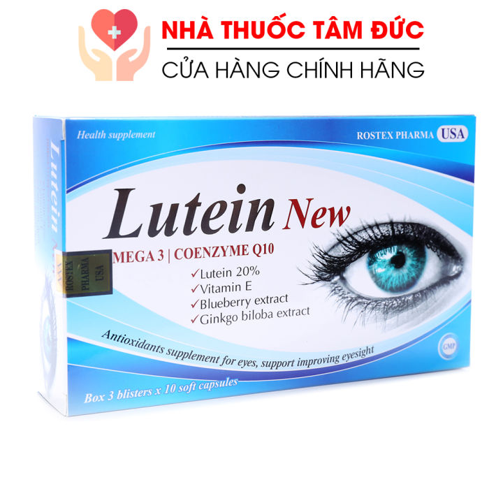 [HCM]Viên uống bổ mắt Lutein New Omega 3 giảm khô mắt mờ mắt mỏi mắt tăng cường thị lực - Hộp 30 viên
