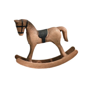 VERIDIAI Wooden Horse Wooden Rocking Horse Hand Carved Wooden Craft Balance Art Ornament Creative Design Nordic Retro Desk Decor Living Room