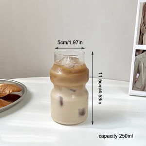 พร้อมส่ง แก้วน้ำแบบใส ทรงขวดน้ำสุดน่ารัก ใส่เครื่องดื่มได้ทุกชนิด สไตล์ญี่ปุ่น