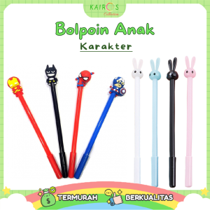 Bolpoin Karakter Pulpen Gel Anak Lucu