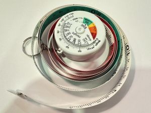 สายวัดรอบเอว พวงกุญแจวงกลมสายวัดค่า BMI(ดัชนีมวลกาย)