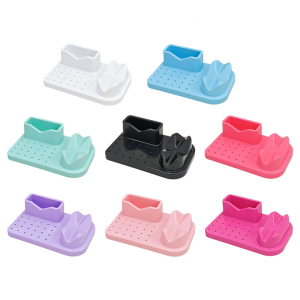 Nail Drill Machine Holder24 Holes Plastic Nail HolderProfessional Nail Tools Organizer and Storage Box