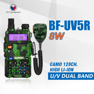 Free Speaker Microphone Camo BaoFeng UV-5R Walkie Talkie Long Range 10KM Dual Band VHF/UHF136-174Mhz & 400-520Mhz Handheld Two Way Radio
