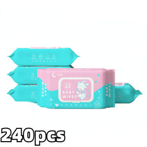 Happily Baby 100pcs Baby Wipes Seal Toweled Soft Non-Alcoholic Portable Wipe Wet Tissue for Baby