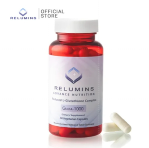 Relumins L Glutathione Supplement Complex with Alpha Lipoic Acid&Rose HIPS Gluta Smoother Skin