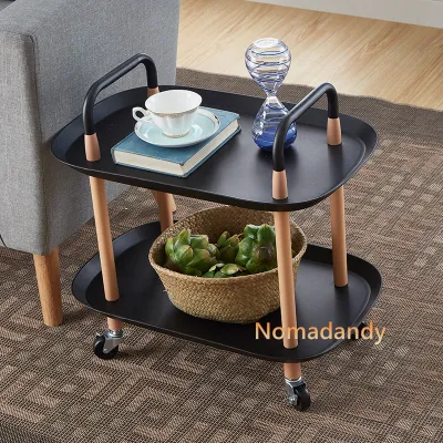 Coffee Table with Wheels Beauty Salon Trolley Movable Multipurpose Tea Trolley Living Room Trolley