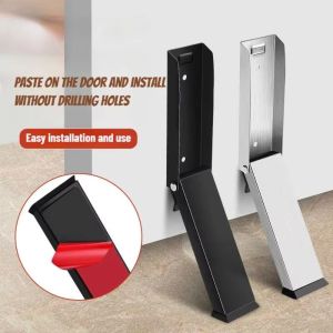 TIMES LORD No Drilling Flip Door Stopper Self Adhesive Kick Down Door Stop Windproof Stopper Baffle Stopper Anti-collision Door Holder Keeper Heavy Duty
