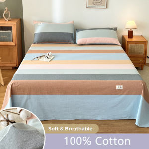 Dansunreve Đầy Màu Sắc tấm ga trải giường 100% Cotton phong cách Ins Khăn Trải Giường Khăn Trải Giường Thoáng Khí Phẳng
