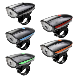 Powerful Bicycles Front Headlight Safety Lamp with Horn Bright Bikes Front Light Mountain Bike Accessories Enduring