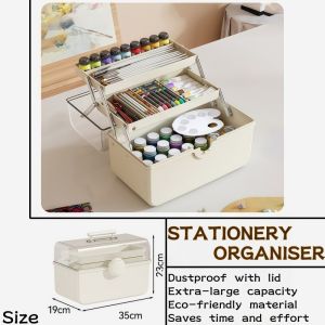 【SG】Three Layer Multipurpose Storage BoxColor Tool Box with Large Storage and Eco-Friendly Material