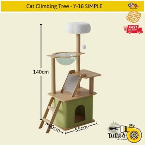 Pokok Permainan Kucing - Cat Climbing Tree/Multi-Layer Wooden Cat Tree/Cat House