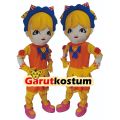 Kostum maskot badut layla mobile legend kuning cantik dewasa costume lucu. 