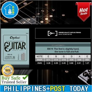 Orphee Electric Guitar Strings Set RX19 Hexagonal Carbon Steel 6 String for Electric Guitar Accessories (.011-.050)