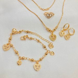 Set Perhiasan Anak Permata Love Lapis Emas Aksesoris Anak SPA38