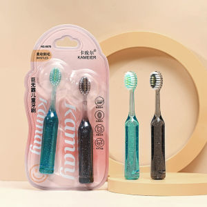 Bàn chải đánh răng cho bé từ 4-13 tuổi pha lê mềm mịn – lông siêu mềm tay cầm lấp lánh bảo vệ răng bé - BCDR04