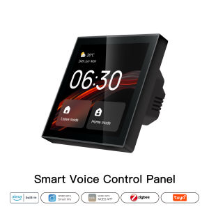 Tuya Wifi Smart Touch Screen Center Control Panel ALEXA Voice Control ZigBee Hub Built-in For Intelligent Scenes Alexa bulid in 4 Inches Screen