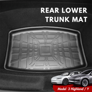 Tesla 2025 Model 3 Highland/Y Juniper Rear Lower Trunk Mat Rear Storage Boot Tray TPE Waterproof