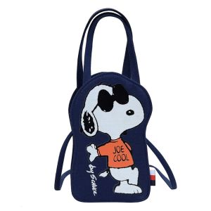 EASYTREND Coin Purse Snoopy Shoulder Bag Solid Color Canvas Casual Cartoon Handbag Fashion Dog Mobile Phone Bag Female