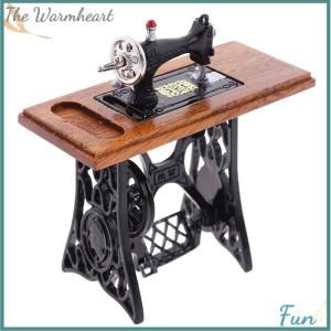 【The Warmheart】 1:12 Dollhouse Mini Furniture Sewing Machine with Scissors for Doll House Decor