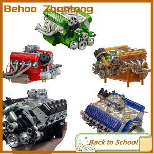 Behoo Binray Cison V8 Engine Kit Gas Small-Block Engine Model Kits Mini Build Your Own Stem Cison Running Engine Kits That Runs