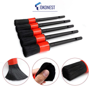 Set 5Pcs Kuas Sikat Pembersih Interior/Eksterior Mobil Serbaguna Brush Clean Car HM088