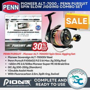 Pioneer Altitude Sovereign - Penn Pursuit Slow Spinning Jigging Combo Set