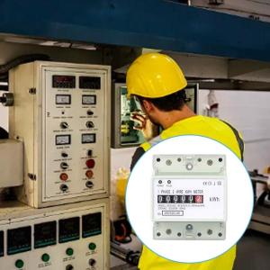 Single Phase Rail Mount Energy Consumption Meter For Precise 230V Power Monitoring In Offices Small Business Homeowners