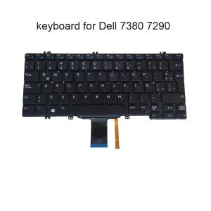 FJD8V Swedish Spanish Latin Backlit Keyboard For Dell Latitude 7380 7389 7390 7280 7290 5280 5290 CN-0FJD8V 030FVP 0F0DFG New2026