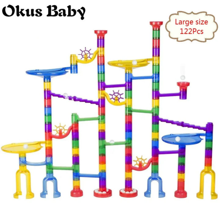 Large Particle Marble Run Building Blocks Children's Space Track Toy ...