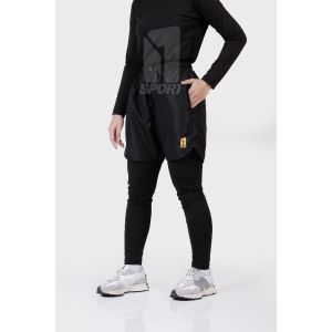 Celana Pendek Olahraga Wanita 2 in 1 Legging Panjang Elastis / Kolor Olahraga Premium Gym Gowes Senam