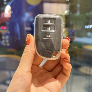 พวงกุญแจหนังรถโตโยต้า Toyota Yaris Prado Vios Ativ พวงกุญแจโตโยต้าเคสกุญแจรถยนต์โปร่งใส2/3ปุ่มโตโยต้า