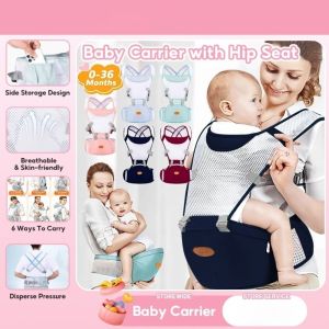 NOONOR 2 in 1 Baby Waist Stool with Hip Seat Ergonomic Infant Baby Hipseat Breathable Mesh Baby Carrier Baby Supplies