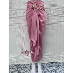HN MODE - Rok lilit polos premium / wrap skirt polos satin velvet