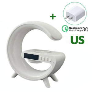 Mini Multifunction Wireless Charger Pad Stand Speaker TF RGB Night Light Fast Charging Station for Samsung