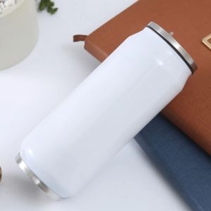 350ml 500ml Sublimation Blank Tumblers Can Stainless Steel Thermos Bottle Double Wall Insulated Cup With Lid Straw Water Bottle2026