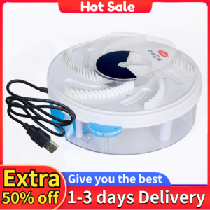 Flycatcher Effective Fly Trap Pest Device Insect Catcher Automatic Electric Flytrap Catching