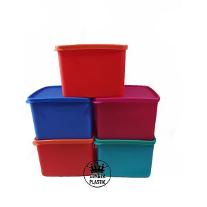 TOPLES KOTAK / Sealware Segi Davina Medium - 1000ml Food Grade (1pcs) Toples Segi Bermotif Dengan Tutup Warna Pilihan Toples Plastik - Lazada