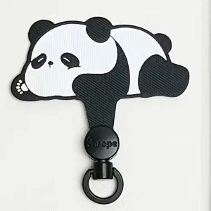 ETUALE Cartoon Panda Phone Tether Tab 360 Rotatable Safety Connecter Cellphone Lanyard Patch Replacement Detachable Mobile Phone Gasket Hanging Rope