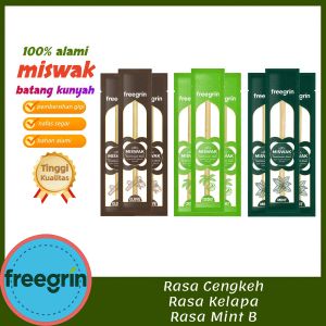 Freegrin Miswak 9-Gói 3 Quế + 3 Dừa + 3 Hương bạc hà Chăm sóc răng miệng tự nhiên cho người Hồi giáo