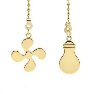 CINDYKHBKJ Light Shape Ceiling Fan Pull Chain Fan Shape Hanging Chandelier Pull Chain Beaded Ball Pulls Metal Fan Extension Chain Home