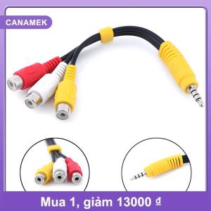 【CANAMEK】 1PC 3.5mm Mini AUX nam stereo để 3 RCA Nữ âm thanh video AV Adapter Cáp